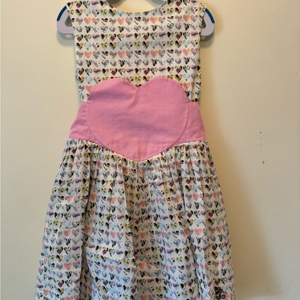 Stunning Jessie & James London UK Designer Pink Heart Dress Size 8